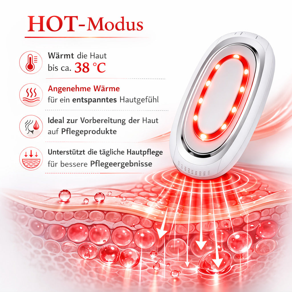 COOL-i® 3-in-1 Koreanisches Schönheitsgerät – Kalt-Warm-EMS mit LED-Lichttherapie für Zuhause