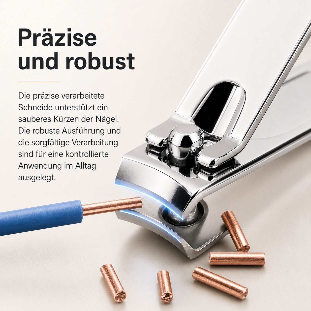 18 teiliges Maniküre Set aus Edelstahl mit PU Etui, Nagelpflege Set für Hände, Füße & Gesicht, Reiseetui