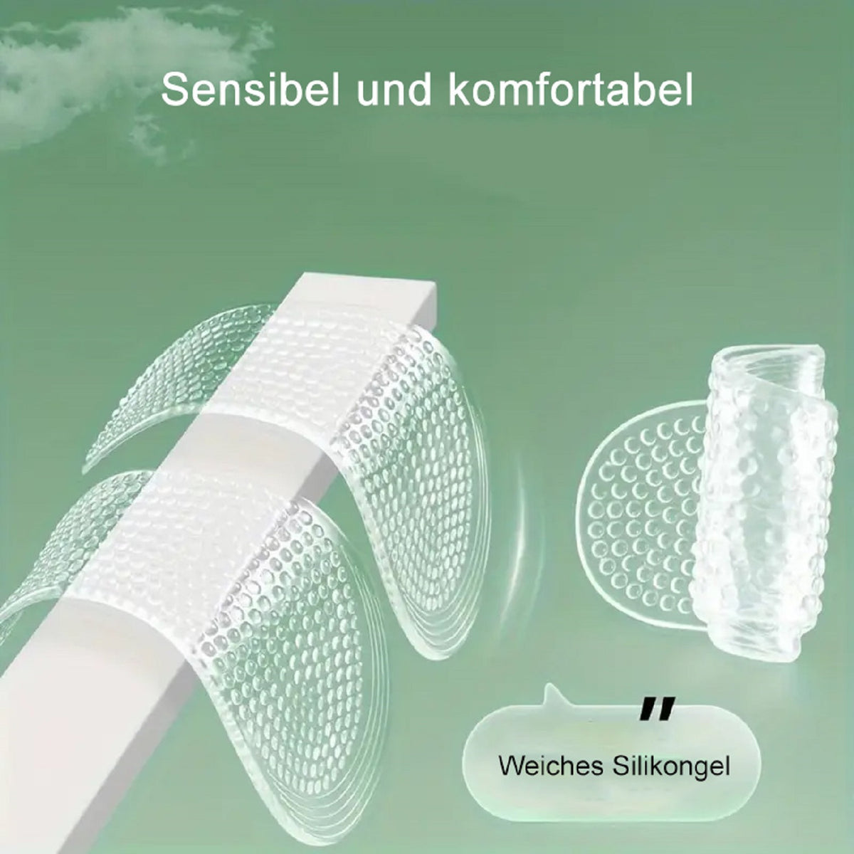 Silikon Massage Einlegesohlen, atmungsaktiv, bequem & rutschfest, für Sport & Freizeitschuhe