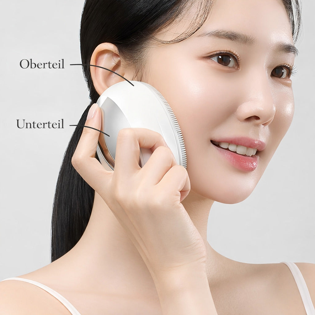 Cool-i® 3-in-1 Gesichtsreiniger mit Ultraschall, Mikrostrom & LED – Ergänzende Anwendung zur täglichen Hautpflege