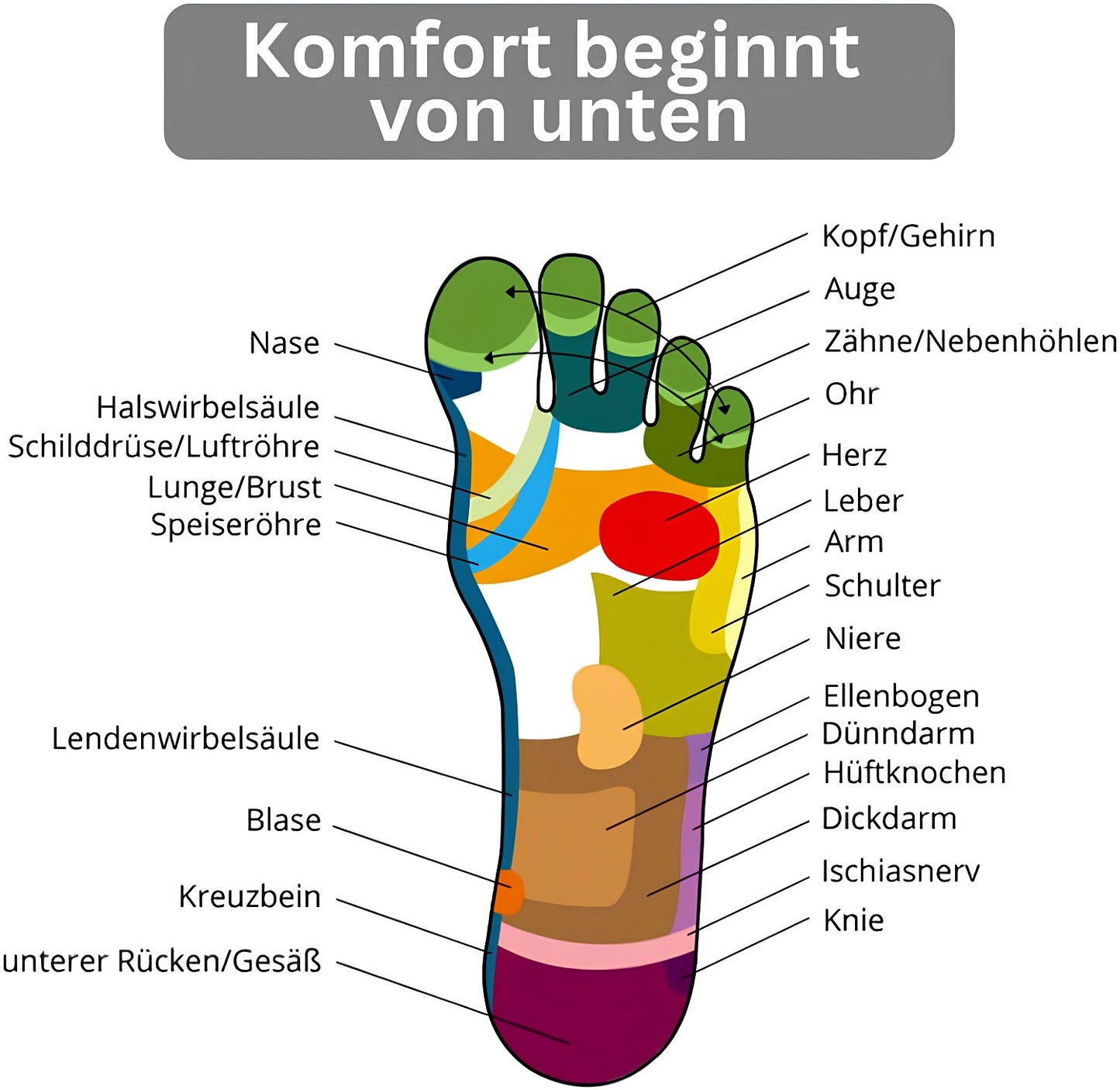 Magnetische Akupressur-Einlegesohlen – Fußreflexzonen-Massage für Alltag und Freizeit