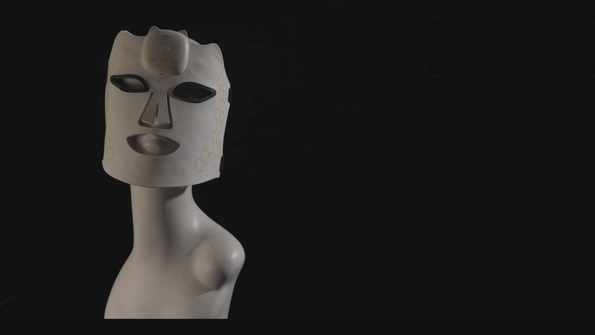 COOL-i LED Kosmetik Gesichtsmaske mit kabellosem Controller und verschiedenen Lichtmodi – Anti-Aging Hautpflegegerät in Originalverpackung