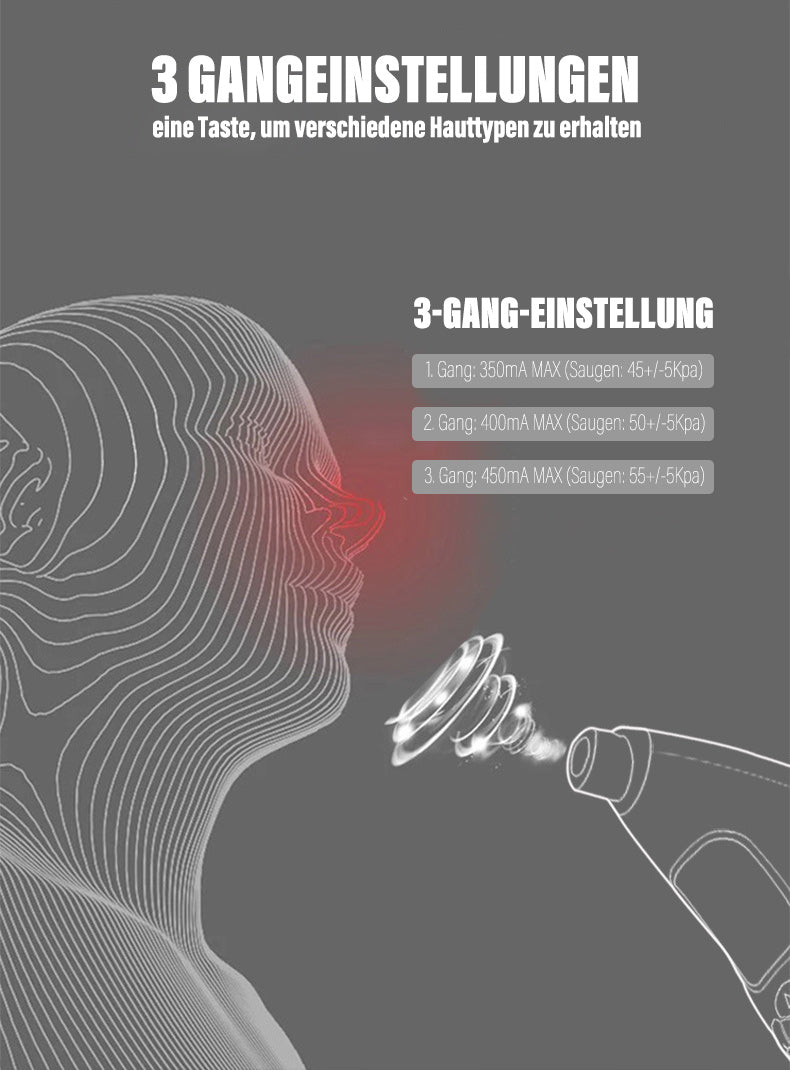 Mikrodermabrasionsgerät – 3-stufige Intensitätseinstellung