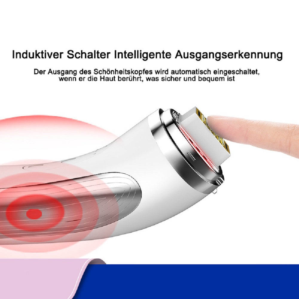COOL-i® RF Gerät: Induktiver Schalter für sichere Anwendung -  Der Schönheitskopf aktiviert sich automatisch bei Hautkontakt.