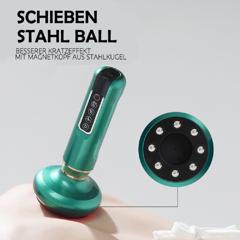 COOL-i GuaSha-Scraping-Massagegerät mit Stahlkugel für besseren Massageeffekt und Muskelentspannung